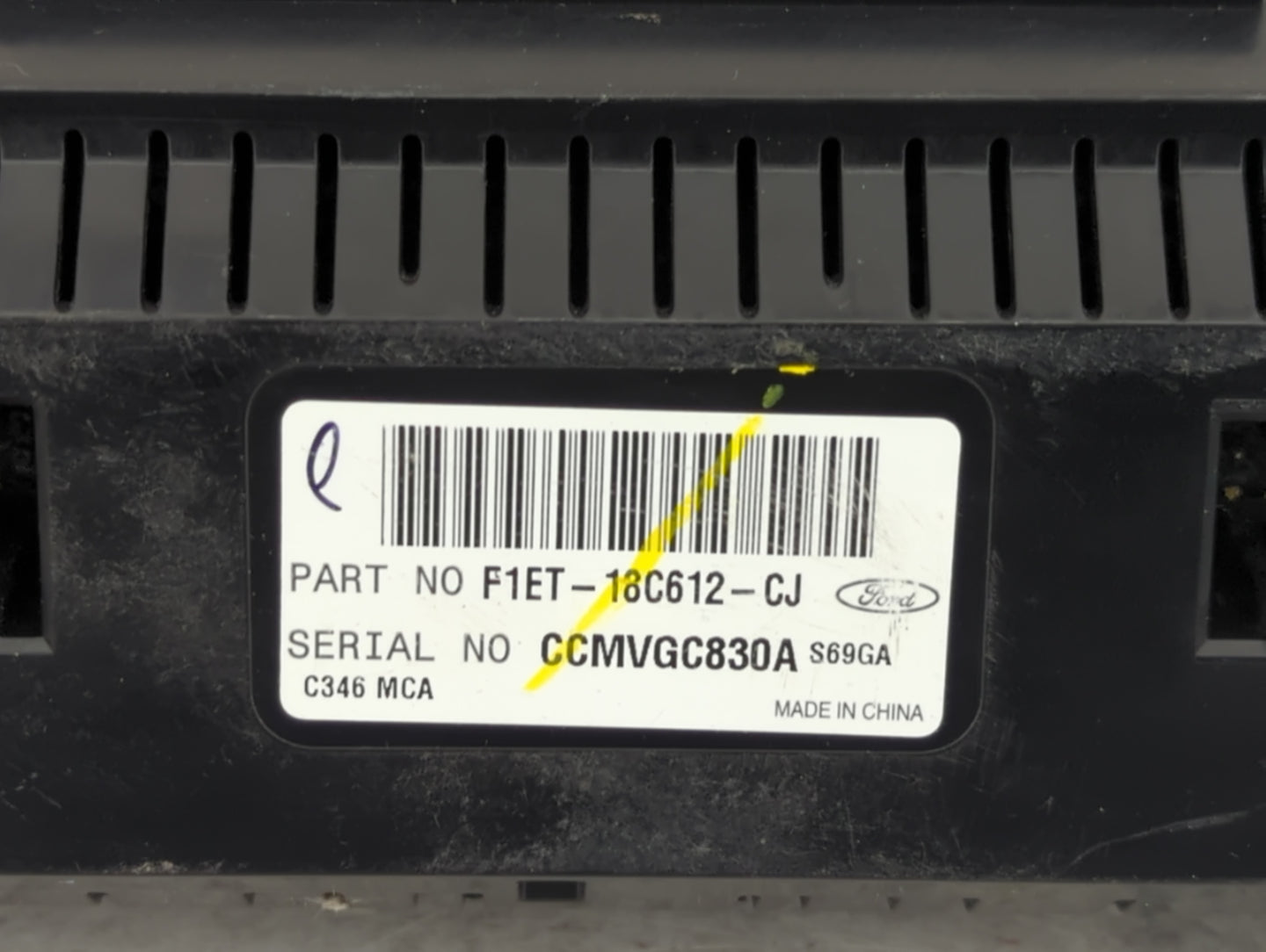 2015-2018 Ford Focus Climate Control Module Temperature AC/Heater Replacement Fits Fits 2015 2016 2017 2018 OEM Used Auto Pa