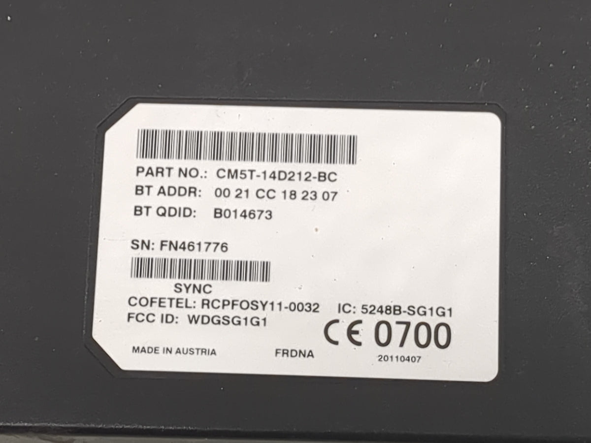 2012-2012 Ford Focus Communication Control Module 1355243 - Oemusedautoparts1.com