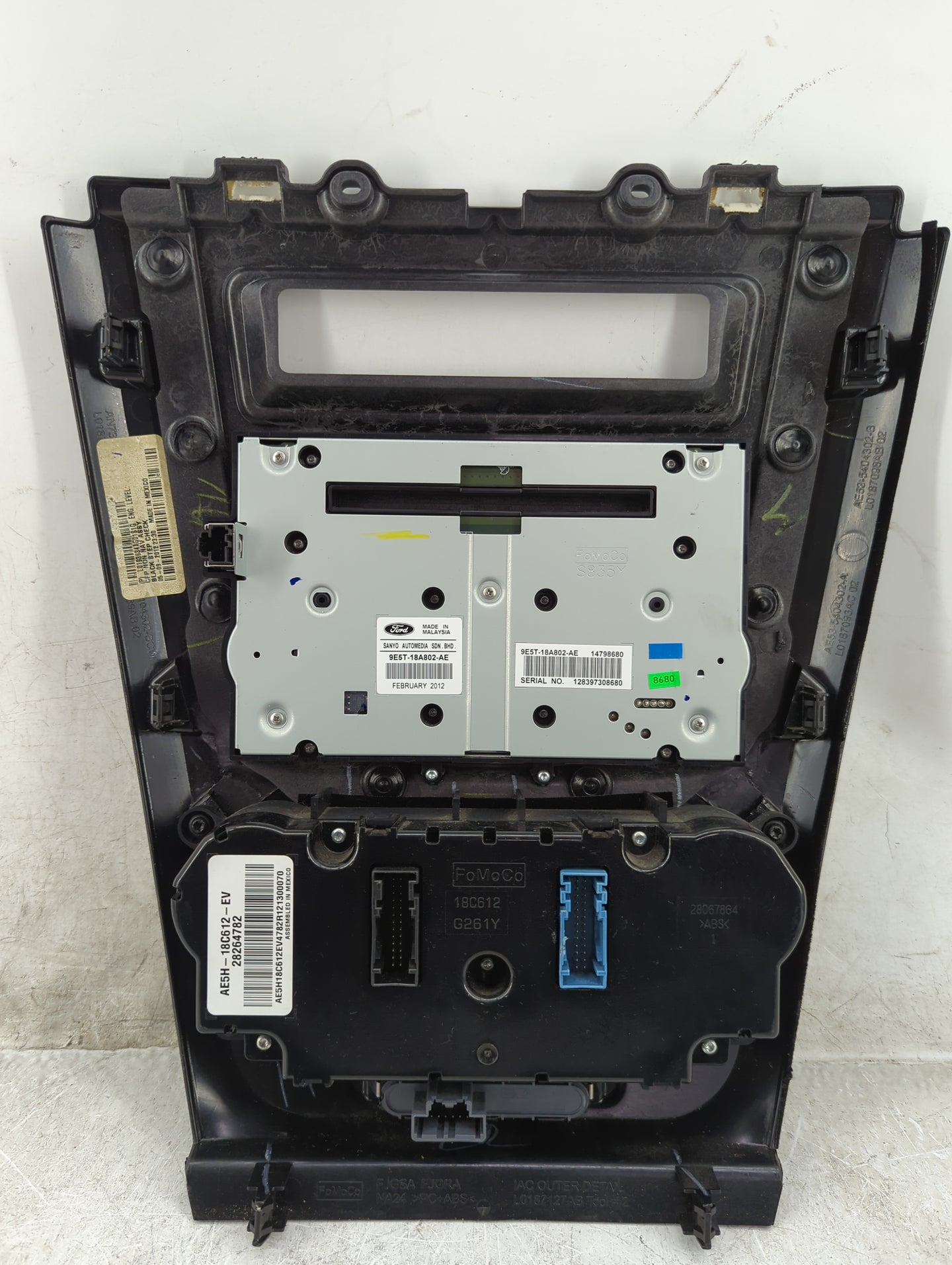 2010-2012 Ford Fusion Climate Control Module Temperature AC/Heater Replacement Fits Fits 2010 2011 2012 OEM Used Auto Parts 