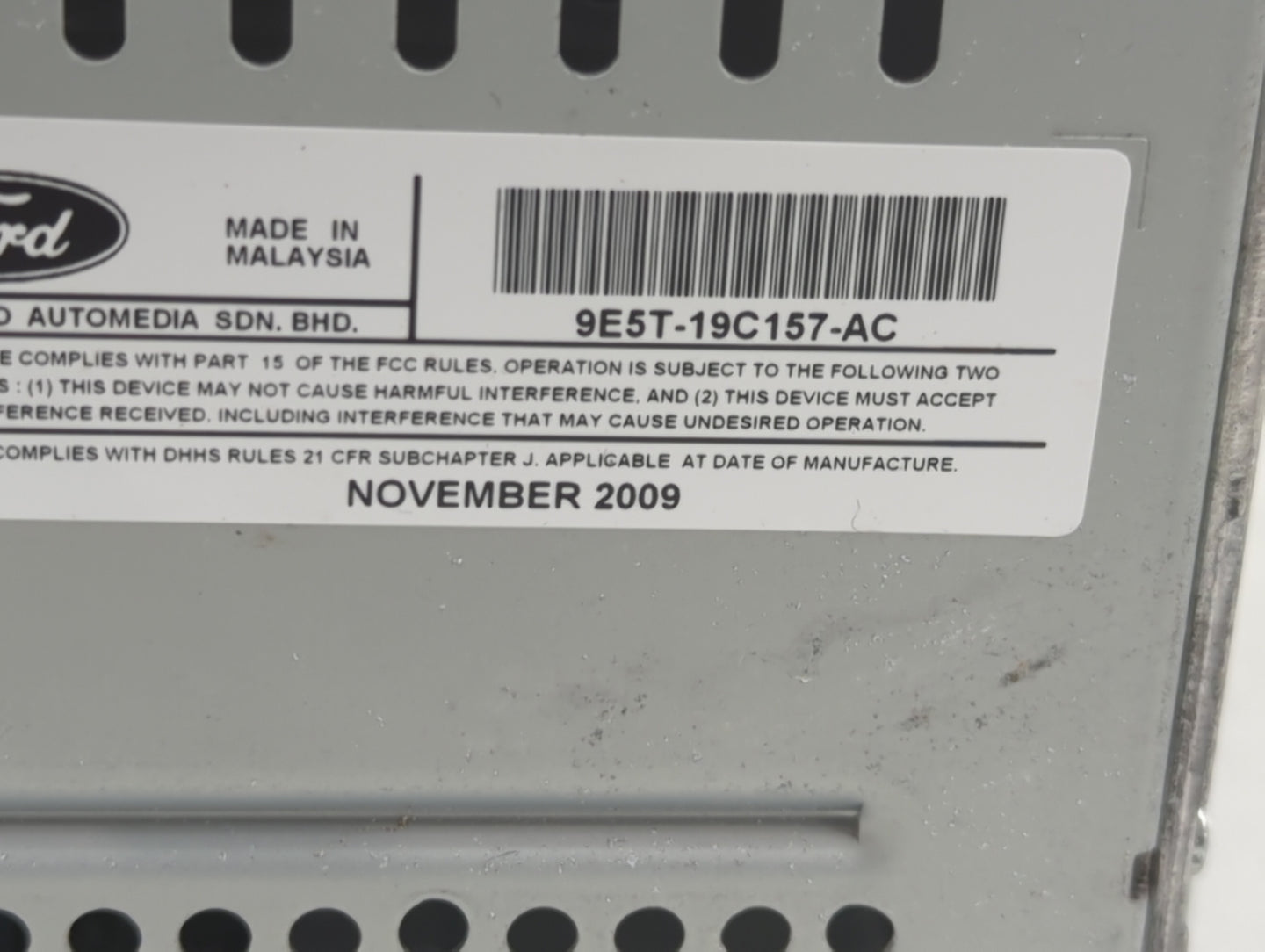 2010 Ford Fusion Radio AM FM Cd Player Receiver Replacement Fits OEM Used Auto Parts - Oemusedautoparts1.com