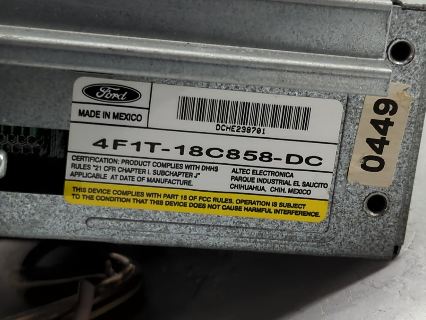 2004-2007 Ford Taurus Radio AM FM Cd Player Receiver Replacement Fits Fits 2004 2005 2006 2007 OEM Used Auto Parts - Oemused