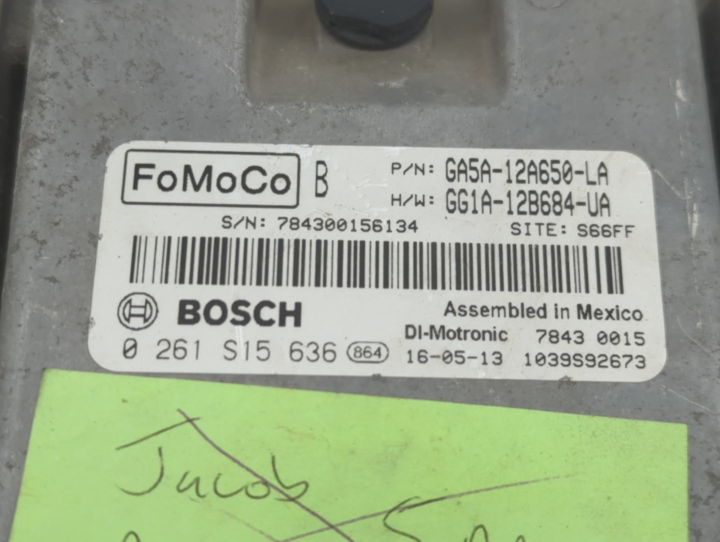 2016-2019 Ford Taurus PCM Engine Control Computer ECU ECM PCU OEM P/N:GA5A-12A650-LA Fits Fits 2016 2017 2018 2019 OEM Used 
