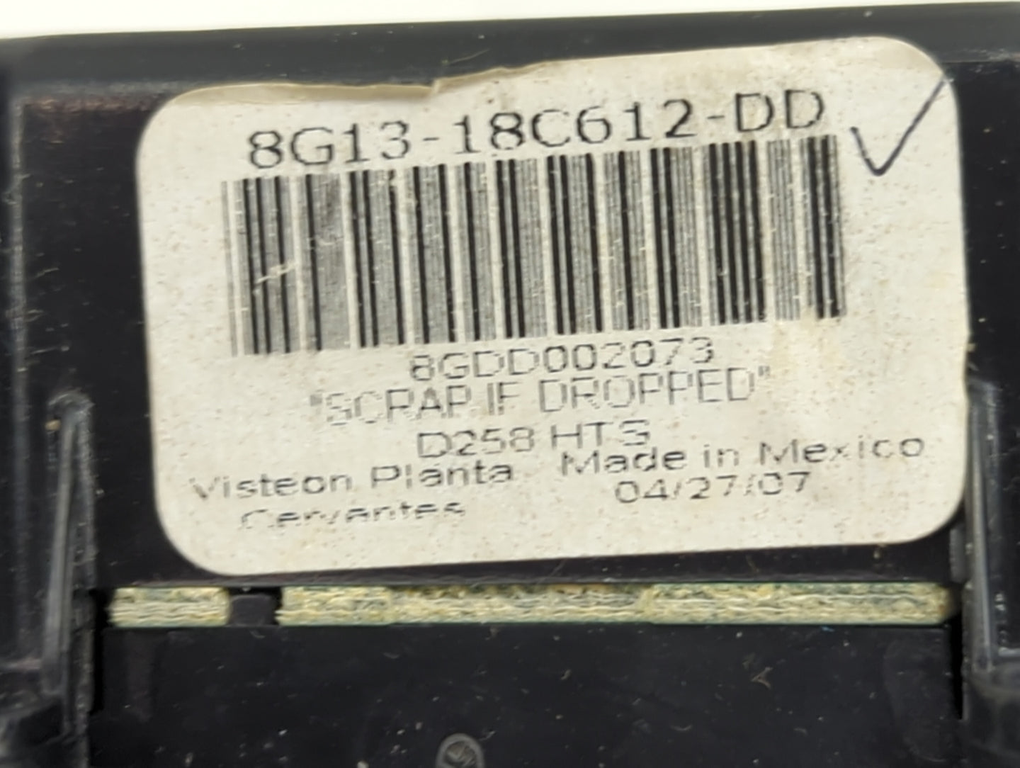 2008-2009 Ford Taurus Climate Control Module Temperature AC/Heater Replacement Fits Fits 2008 2009 OEM Used Auto Parts - Oem