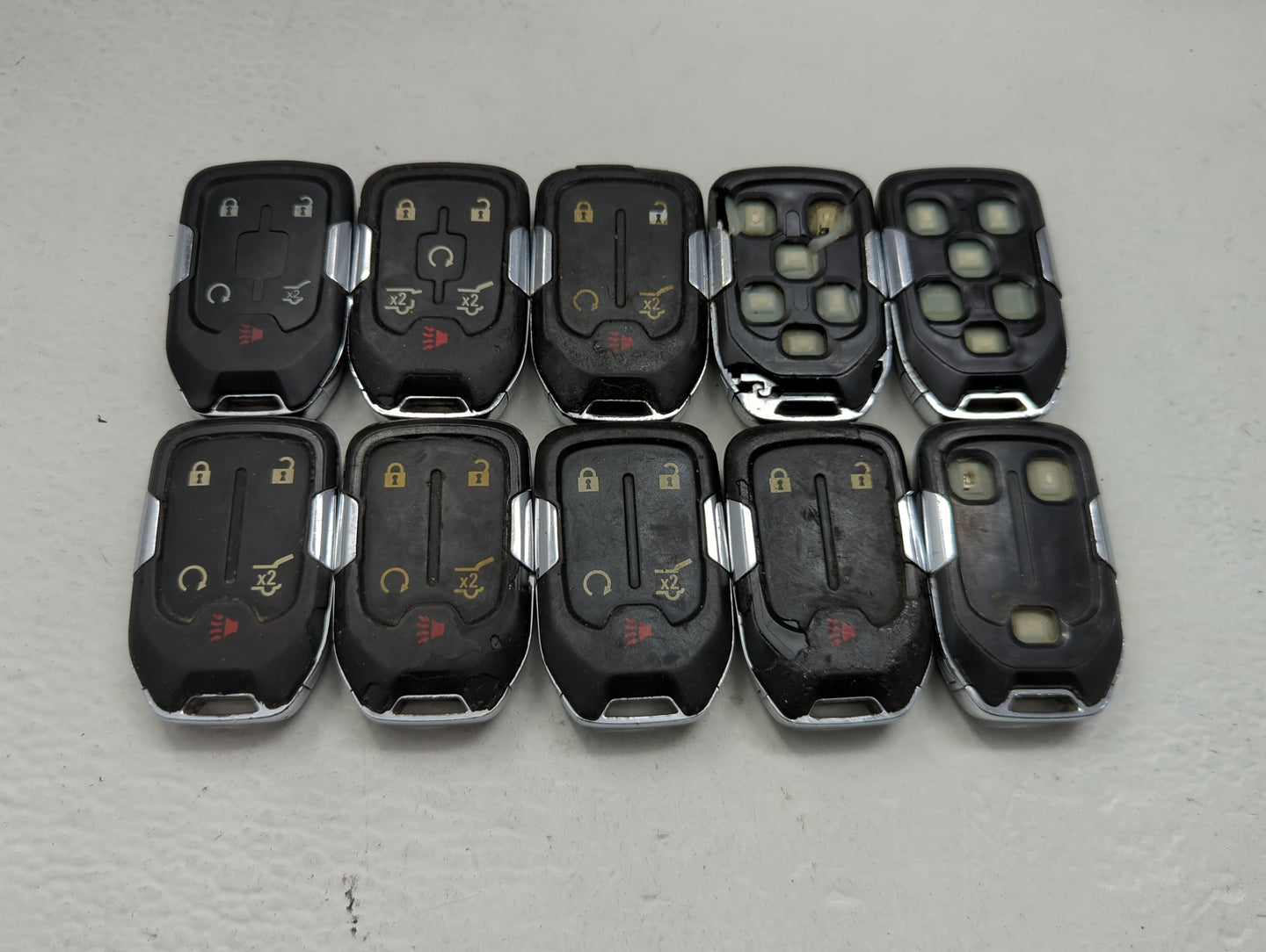 Lot of 10 Gmc Keyless Entry Remote Fob HYQ1EA | HYQ1AA MIXED PART - Oemusedautoparts1.com