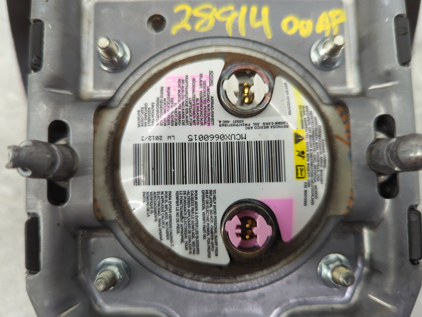 2011-2012 Gmc Acadia Air Bag Driver Left Steering Wheel Mounted - Oemusedautoparts1.com