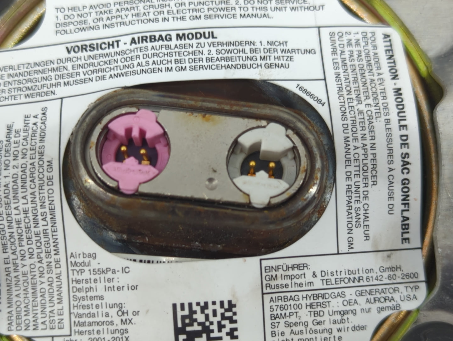 2002-2003 Gmc Envoy Air Bag Driver Left Steering Wheel Mounted Black - Oemusedautoparts1.com