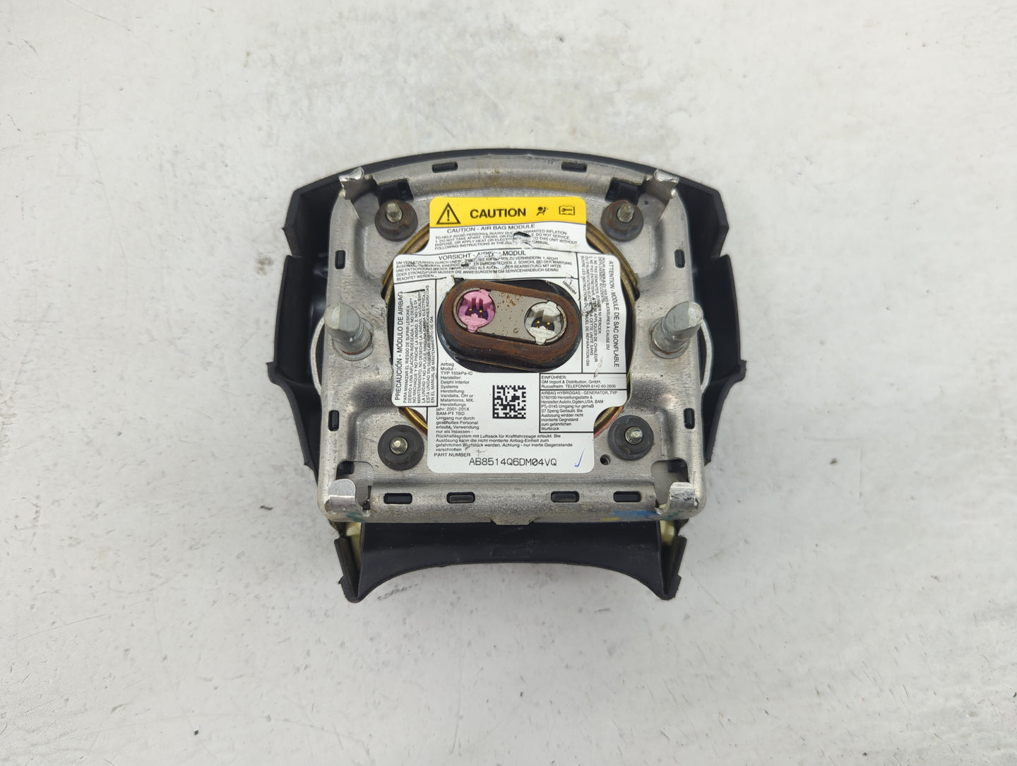 2002-2003 Gmc Envoy Air Bag Driver Left Steering Wheel Mounted Black - Oemusedautoparts1.com