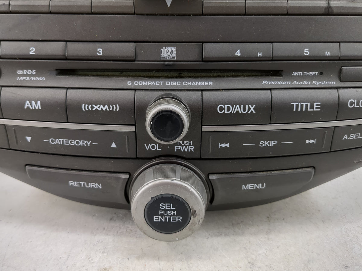 2008-2012 Honda Accord Radio AM FM Cd Player Receiver Replacement Fits Fits 2008 2009 2010 2011 2012 OEM Used Auto Parts - O