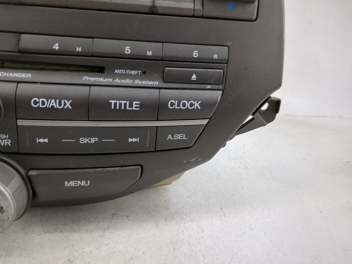 2008-2012 Honda Accord Radio AM FM Cd Player Receiver Replacement Fits Fits 2008 2009 2010 2011 2012 OEM Used Auto Parts - O