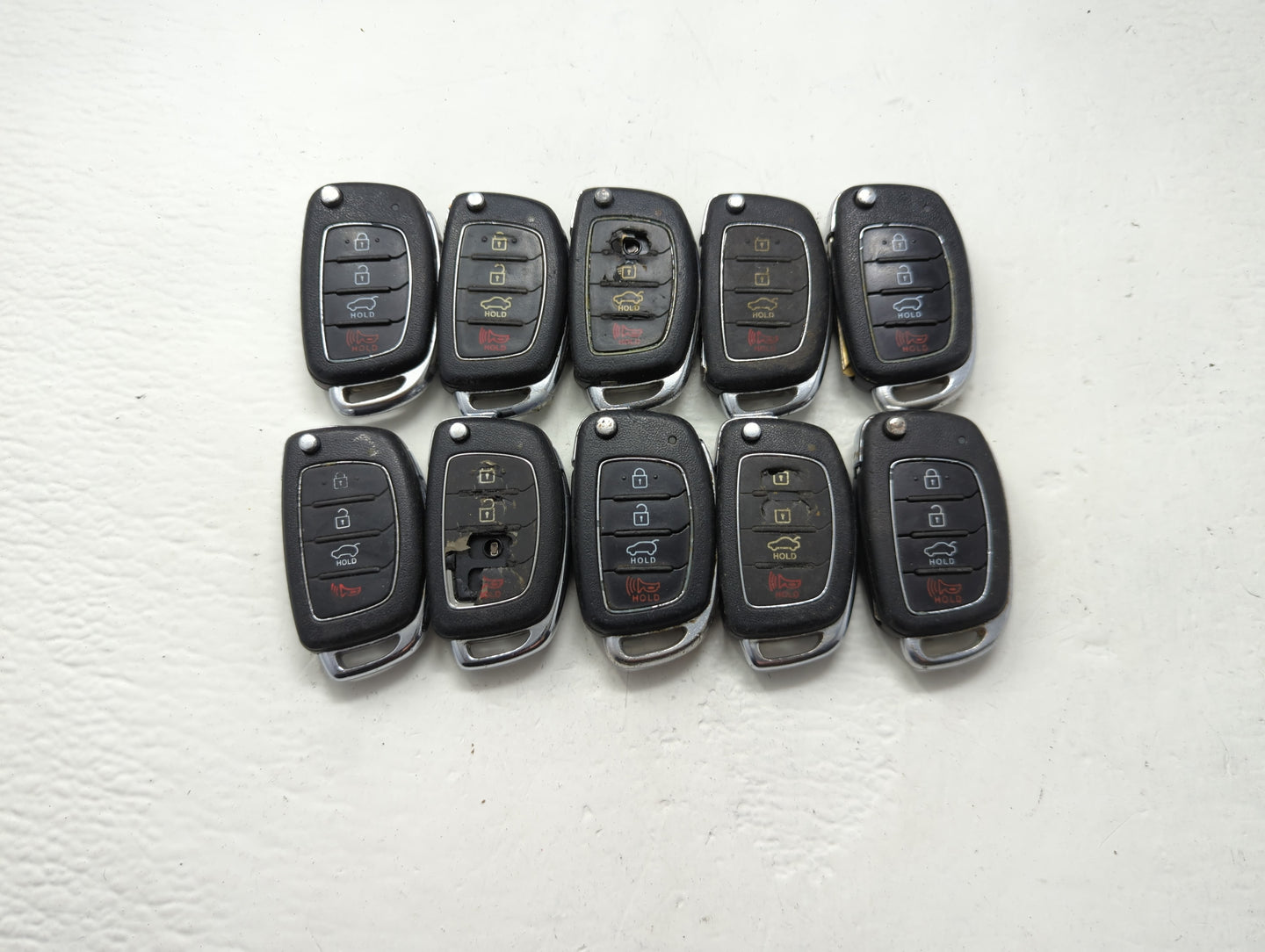 Lot of 10 Hyundai Keyless Entry Remote Fob MIXED FCC IDS MIXED PART - Oemusedautoparts1.com