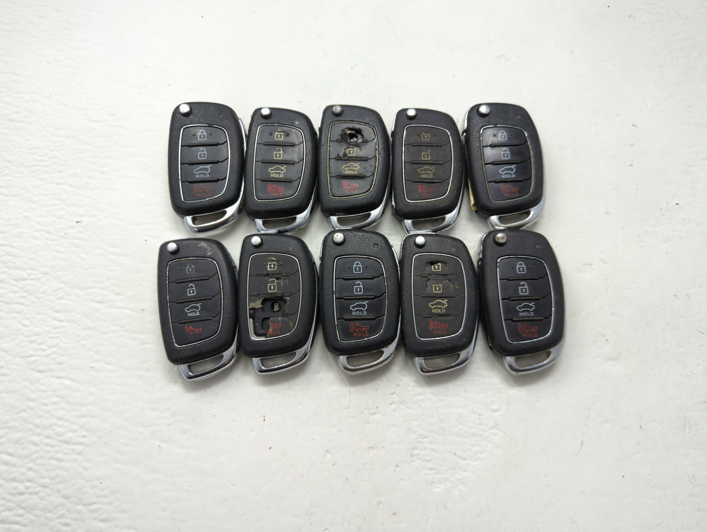 Lot of 10 Hyundai Keyless Entry Remote Fob MIXED FCC IDS MIXED PART - Oemusedautoparts1.com