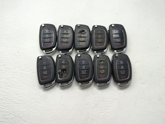 compare product Lot of 10 Hyundai Keyless Entry Remote Fob MIXED FCC IDS MIXED PART