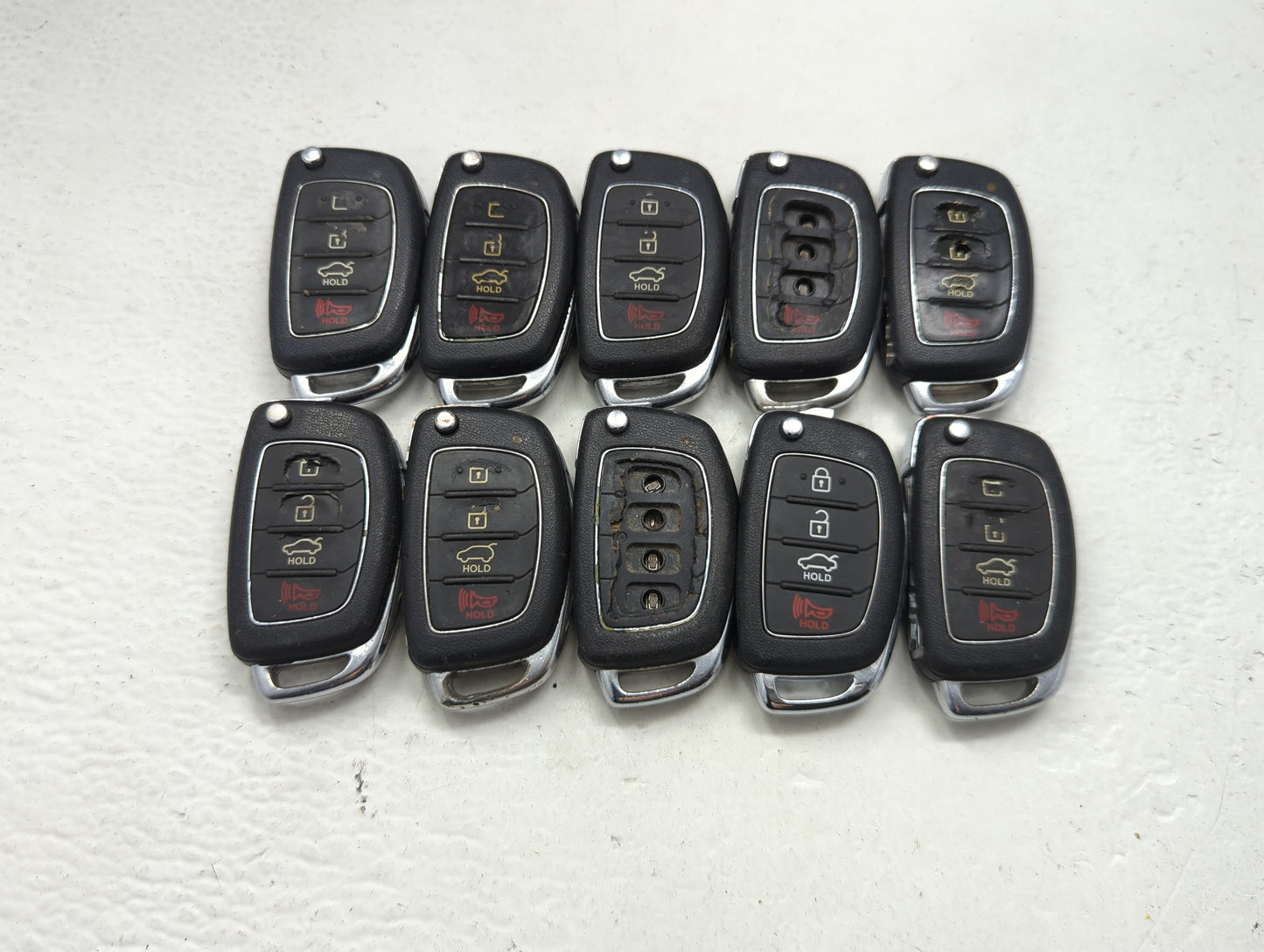 Lot of 10 Hyundai Keyless Entry Remote Fob MIXED FCC IDS MIXED PART - Oemusedautoparts1.com