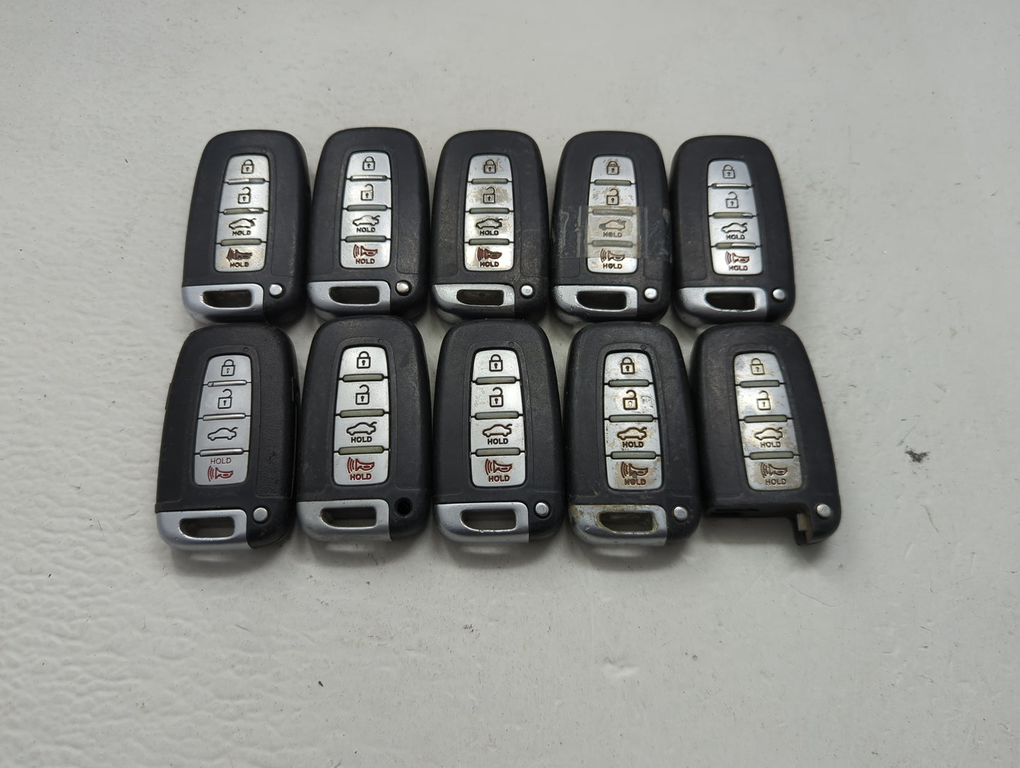 Lot of 10 Hyundai Keyless Entry Remote Fob MIXED FCC IDS MIXED PART 1473782 - Oemusedautoparts1.com