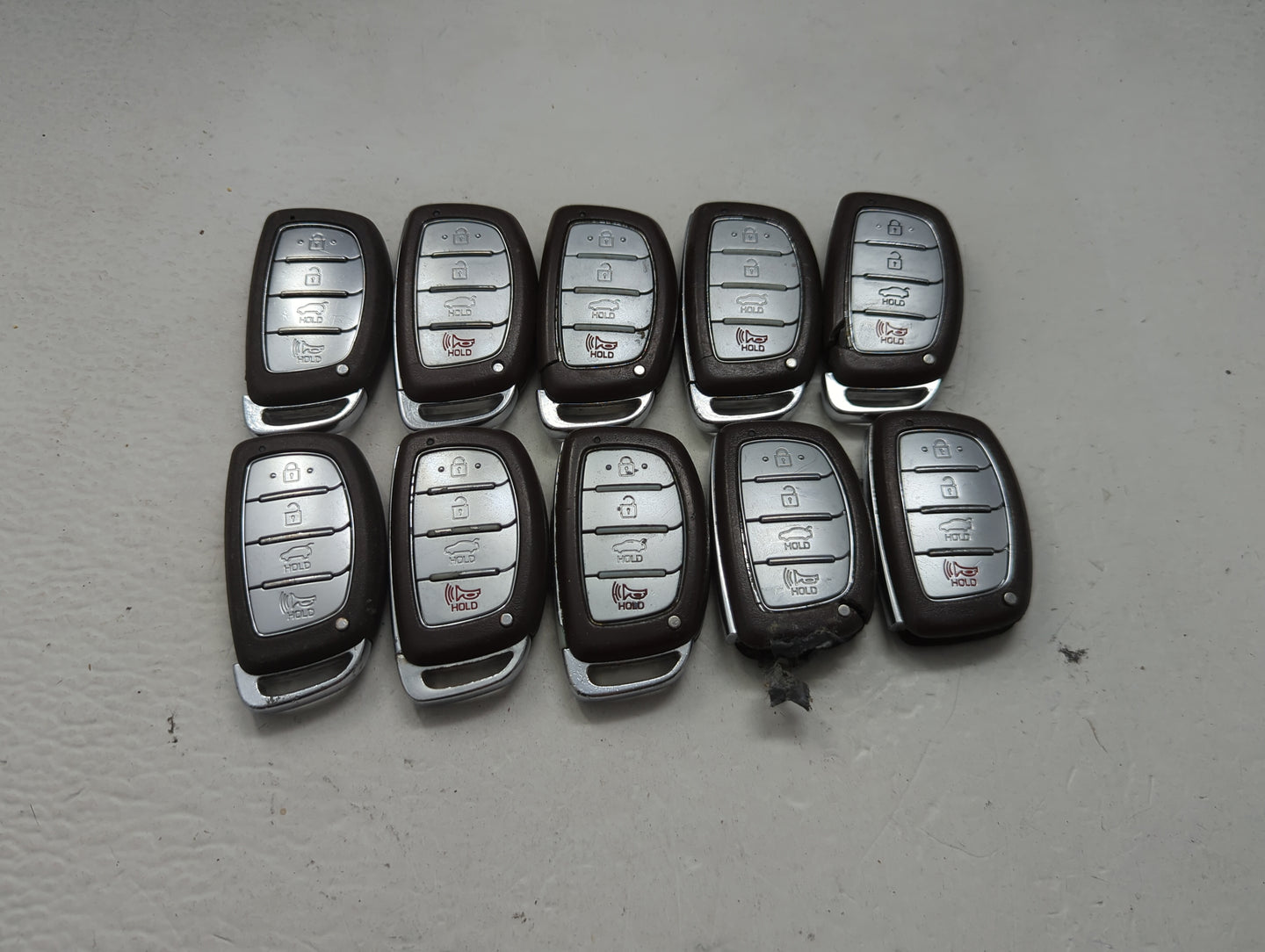 Lot of 10 Hyundai Keyless Entry Remote Fob MIXED FCC IDS MIXED PART 1473800 - Oemusedautoparts1.com