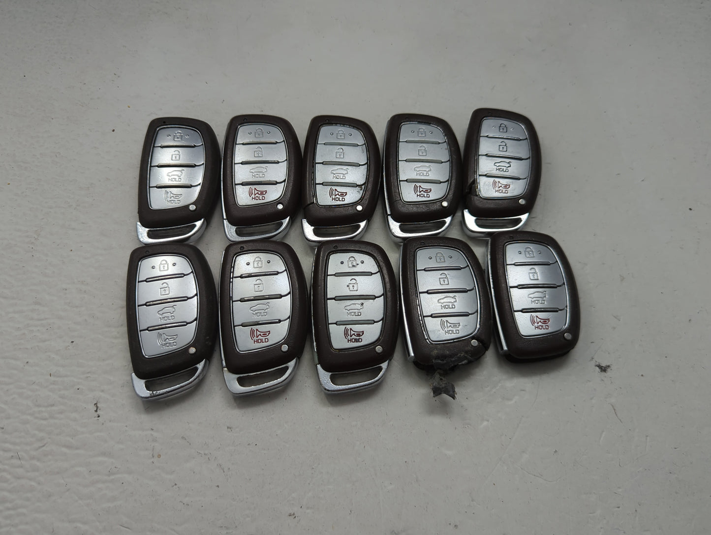 Lot of 10 Hyundai Keyless Entry Remote Fob MIXED FCC IDS MIXED PART 1473800 - Oemusedautoparts1.com