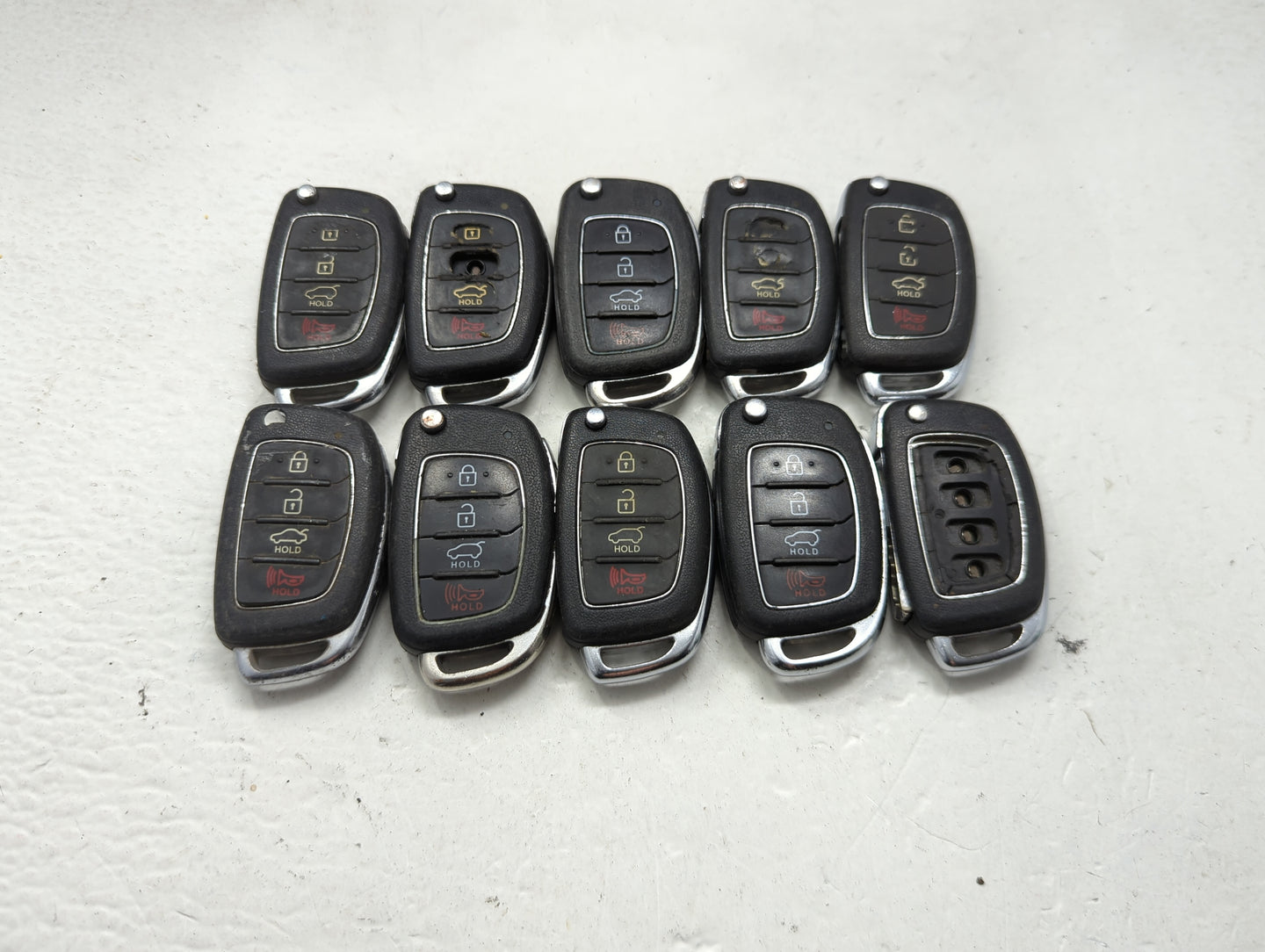 Lot of 10 Hyundai Keyless Entry Remote Fob MIXED FCC IDS MIXED PART 1473877 - Oemusedautoparts1.com