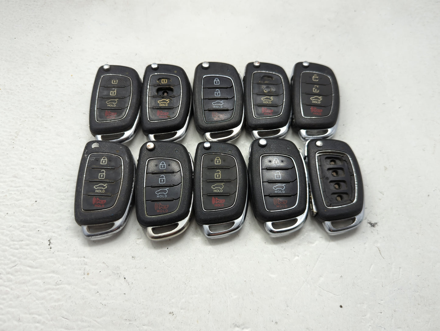 Lot of 10 Hyundai Keyless Entry Remote Fob MIXED FCC IDS MIXED PART 1473877 - Oemusedautoparts1.com