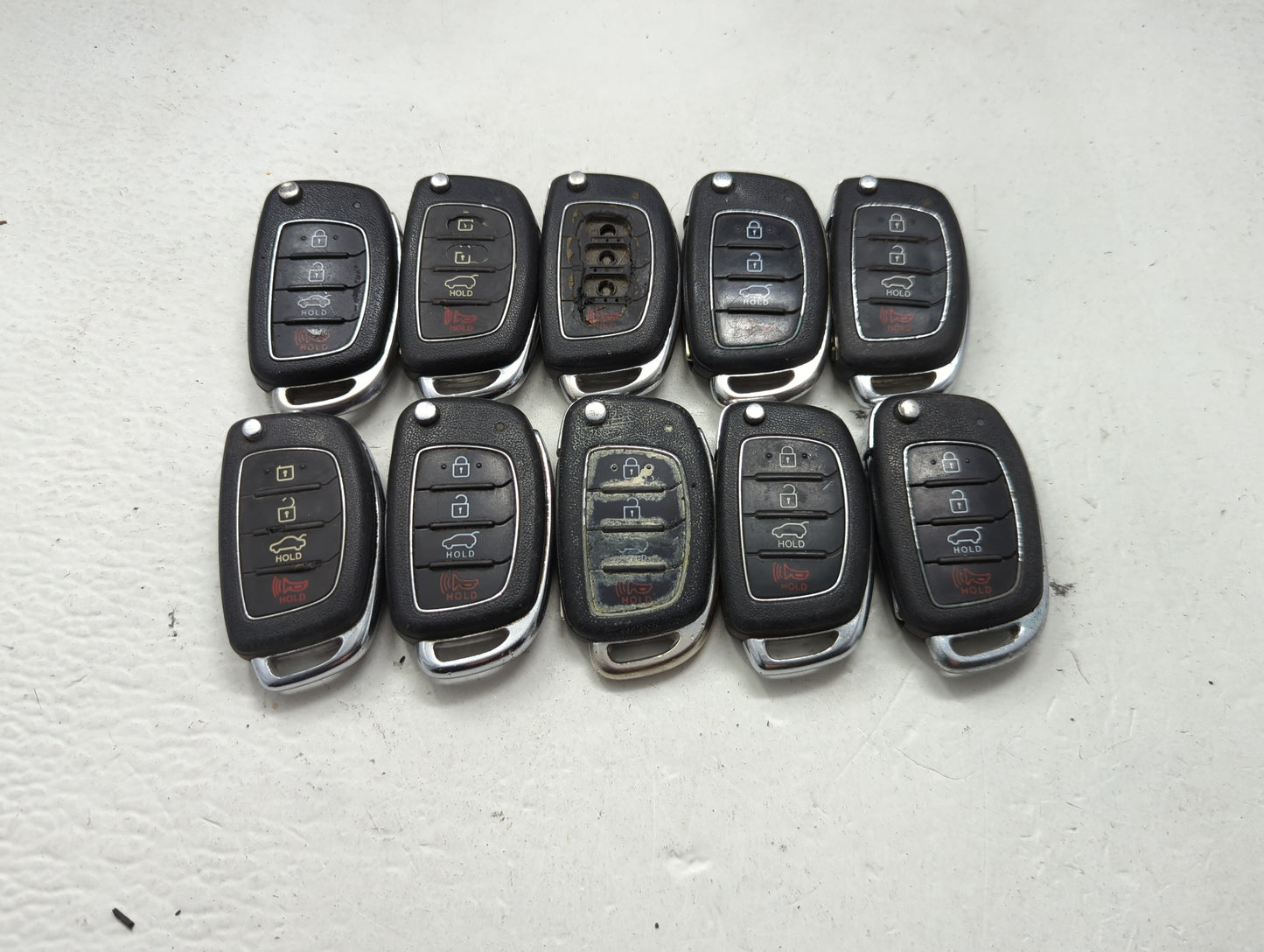 Lot of 10 Hyundai Keyless Entry Remote Fob MIXED FCC IDS MIXED PART 1473888 - Oemusedautoparts1.com
