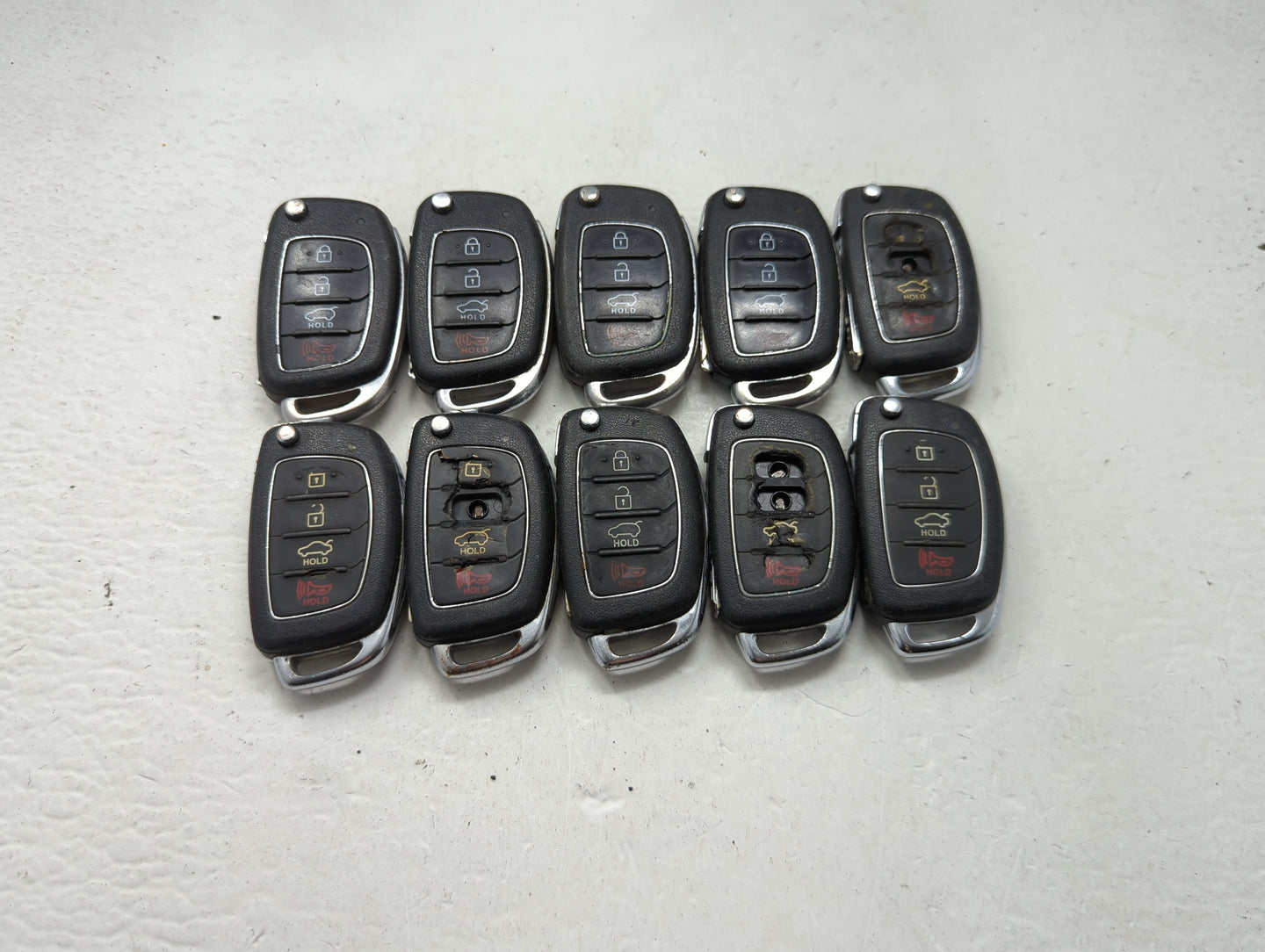 Lot of 10 Hyundai Keyless Entry Remote Fob MIXED FCC IDS MIXED PART 1473889 - Oemusedautoparts1.com