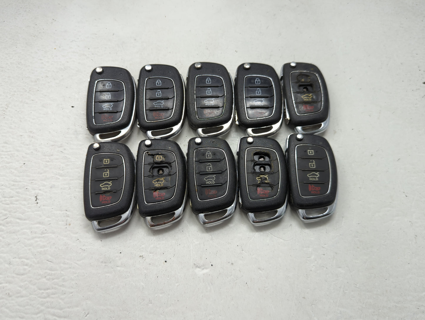 Lot of 10 Hyundai Keyless Entry Remote Fob MIXED FCC IDS MIXED PART 1473889 - Oemusedautoparts1.com