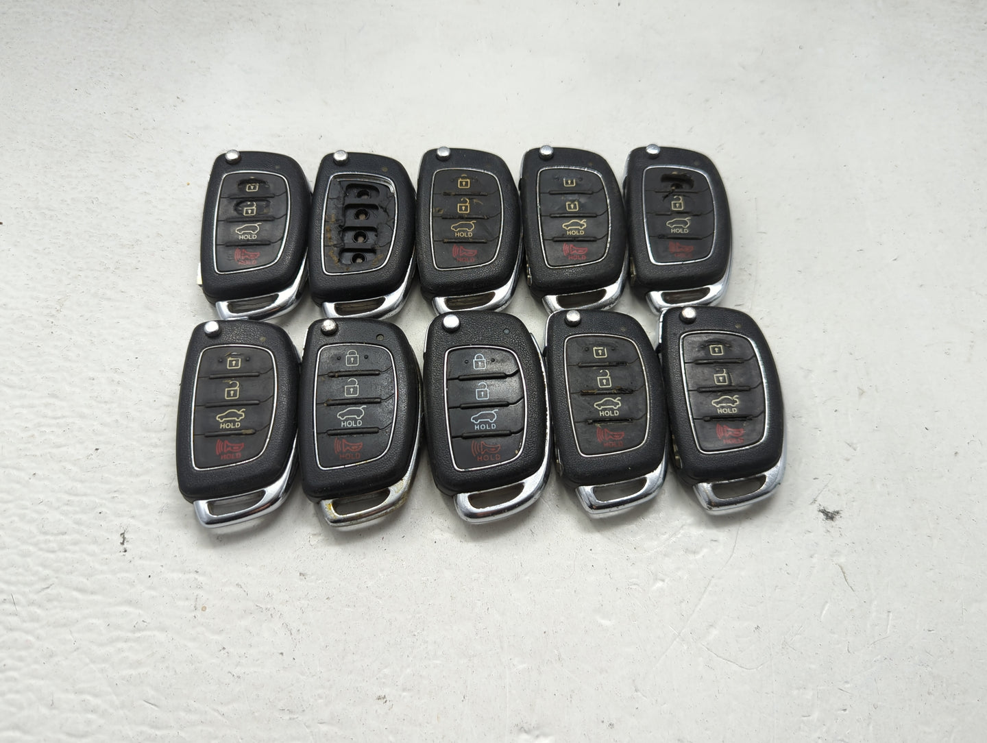 Lot of 10 Hyundai Keyless Entry Remote Fob MIXED FCC IDS MIXED PART 1473891 - Oemusedautoparts1.com