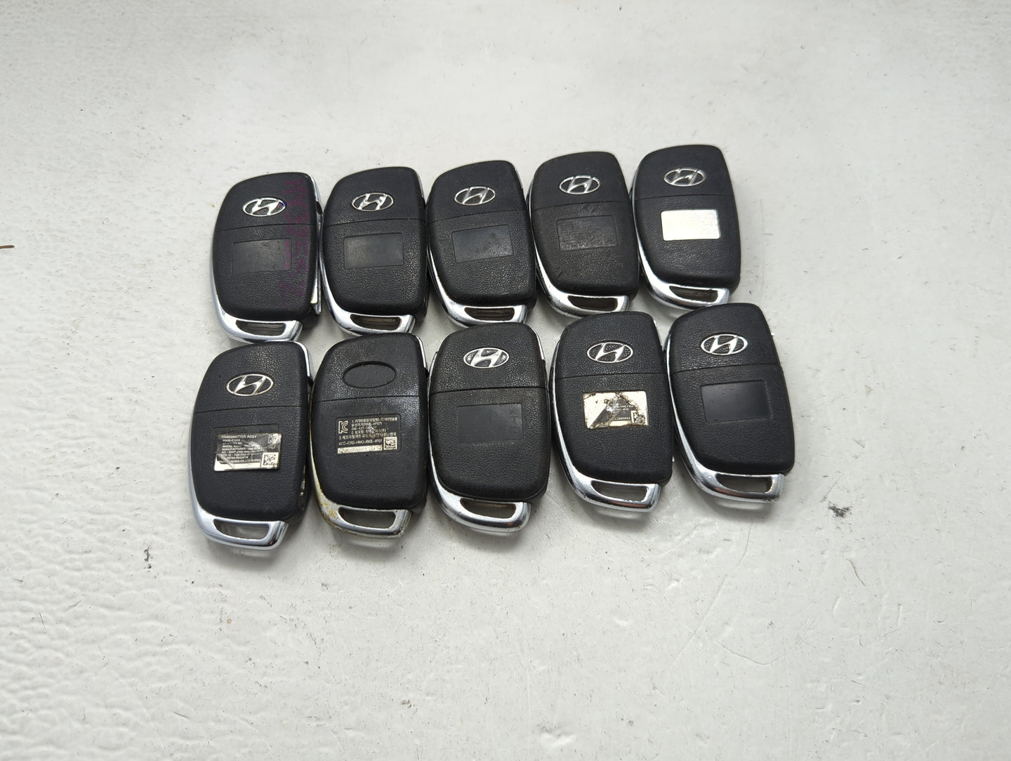 Lot of 10 Hyundai Keyless Entry Remote Fob MIXED FCC IDS MIXED PART 1473891 - Oemusedautoparts1.com