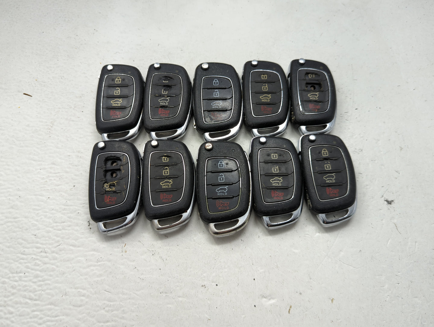 Lot of 10 Hyundai Keyless Entry Remote Fob MIXED FCC IDS MIXED PART 1473892 - Oemusedautoparts1.com