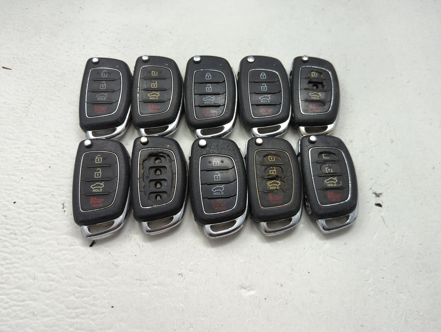 Lot of 10 Hyundai Keyless Entry Remote Fob MIXED FCC IDS MIXED PART 1473893 - Oemusedautoparts1.com
