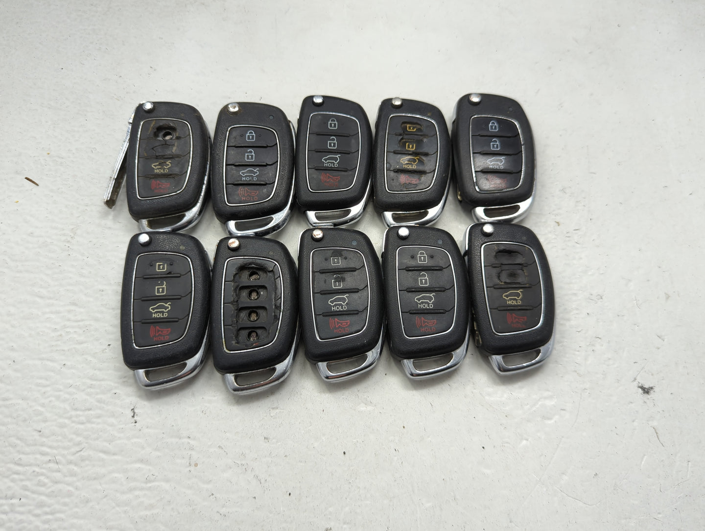 Lot of 10 Hyundai Keyless Entry Remote Fob MIXED FCC IDS MIXED PART 1473894 - Oemusedautoparts1.com