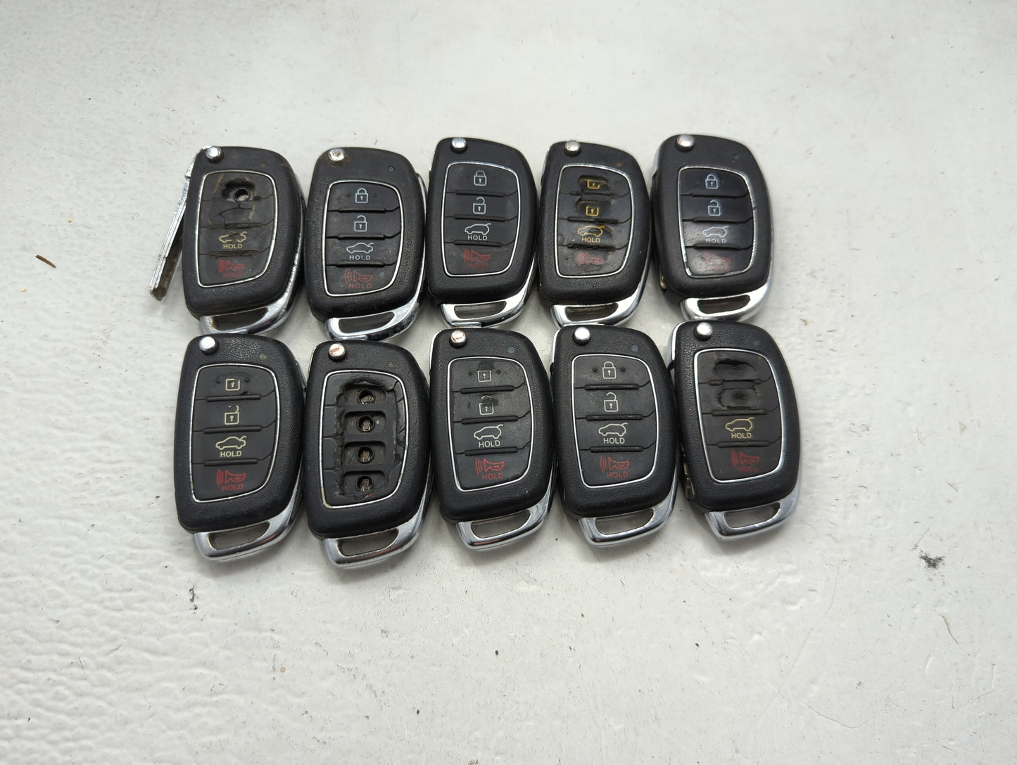 Lot of 10 Hyundai Keyless Entry Remote Fob MIXED FCC IDS MIXED PART 1473894 - Oemusedautoparts1.com