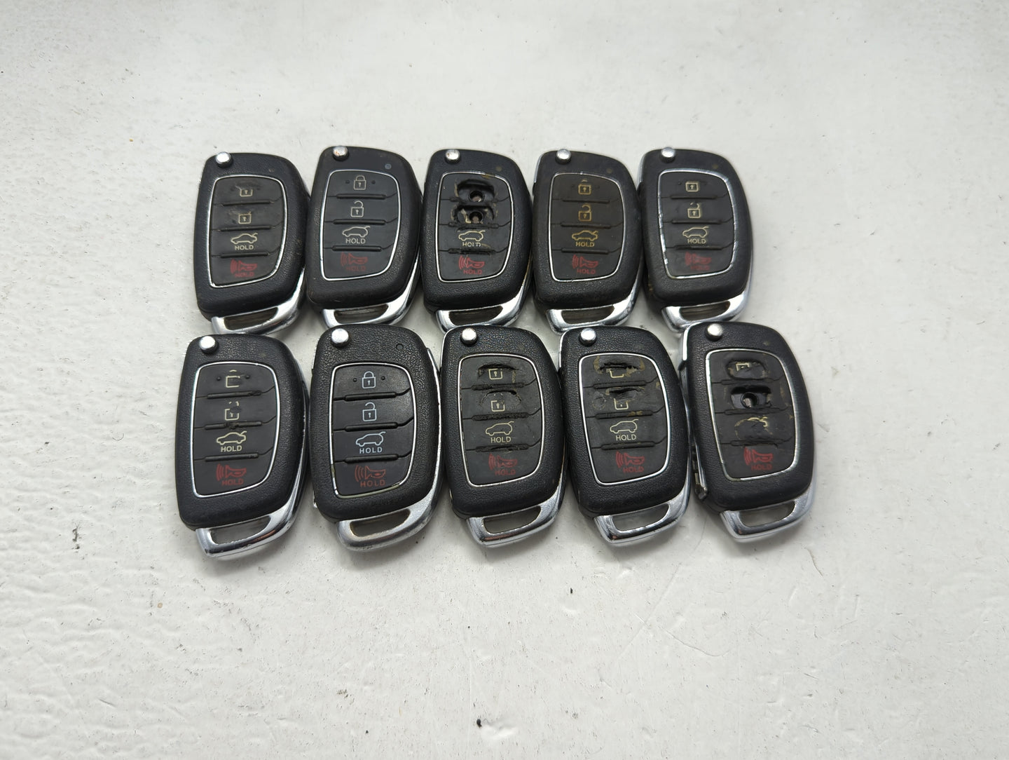Lot of 10 Hyundai Keyless Entry Remote Fob MIXED FCC IDS MIXED PART 1473895 - Oemusedautoparts1.com