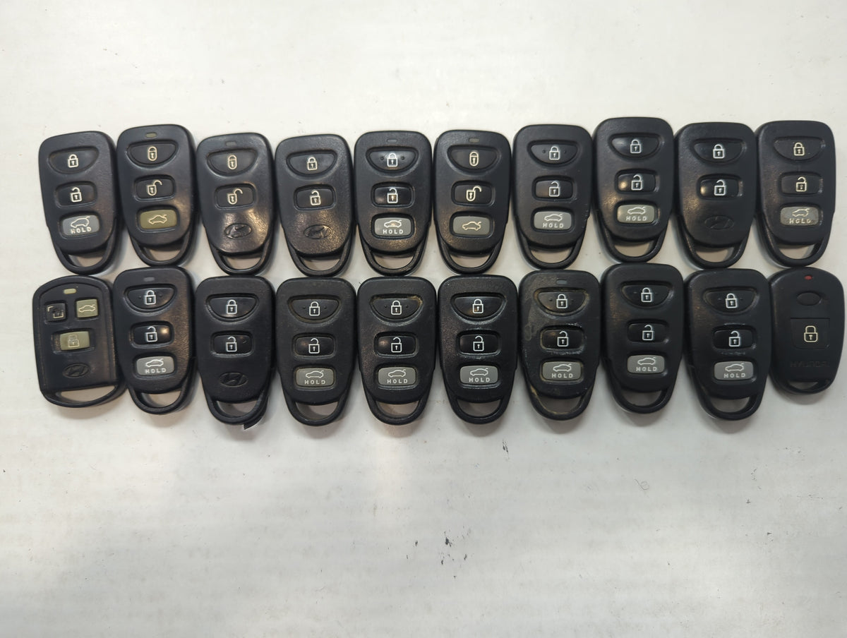 Lot of 20 Hyundai Keyless Entry Remote Fob MIXED FCC IDS MIXED PART 591500 - Oemusedautoparts1.com
