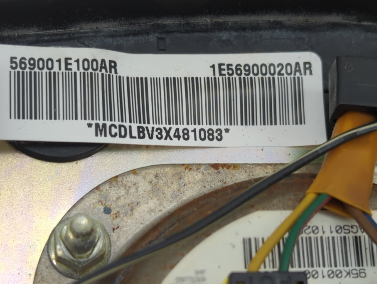 2006-2007 Hyundai Accent Air Bag Driver Left Steering Wheel Mounted Grey - Oemusedautoparts1.com
