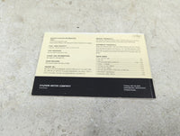 0 Hyundai Accent Owners Manual Book Guide OEM Used Auto Parts - Oemusedautoparts1.com