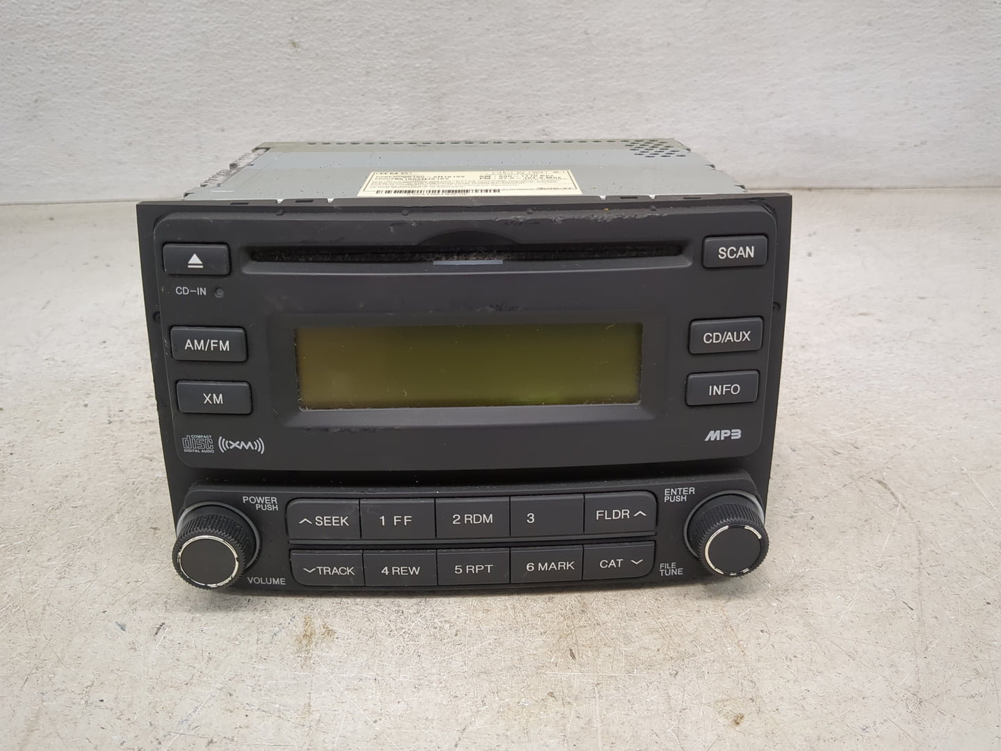 2007-2010 Hyundai Elantra Radio AM FM Cd Player Receiver Replacement Fits Fits 2007 2008 2009 2010 OEM Used Auto Parts - Oem