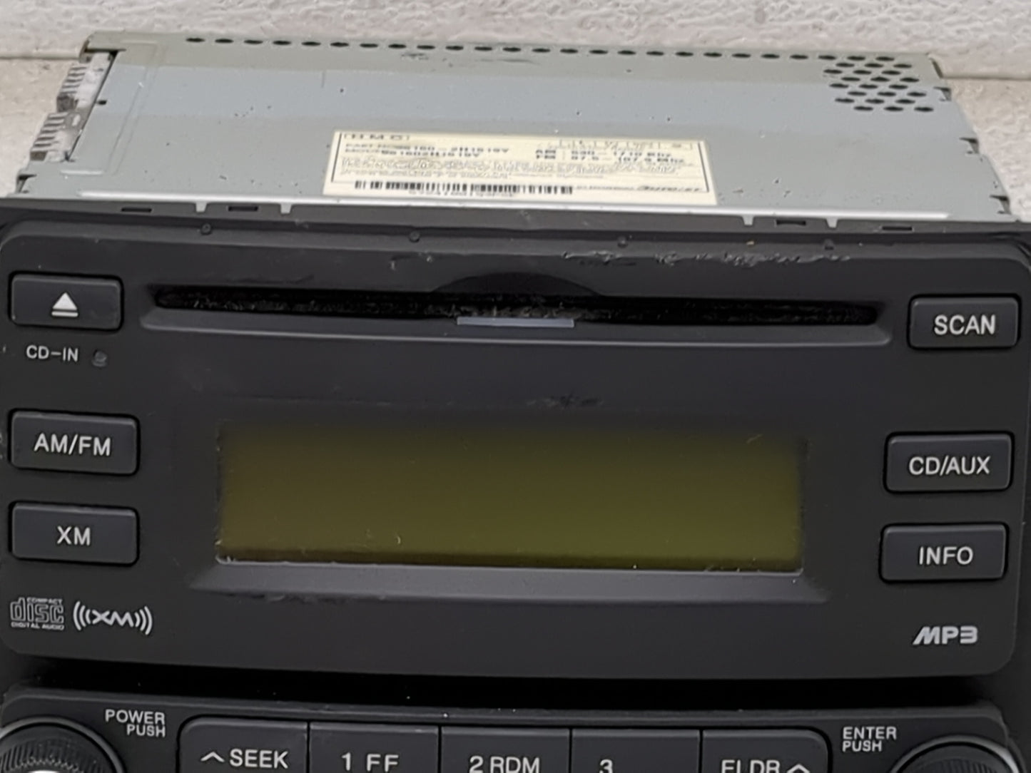 2007-2010 Hyundai Elantra Radio AM FM Cd Player Receiver Replacement Fits Fits 2007 2008 2009 2010 OEM Used Auto Parts - Oem