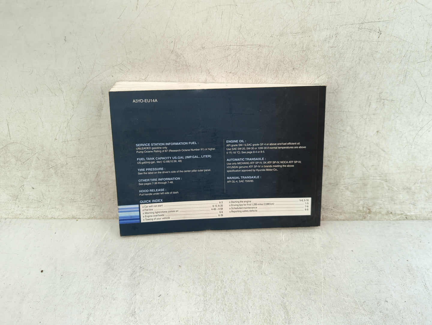 0 Hyundai Elantra Owners Manual Book Guide OEM Used Auto Parts - Oemusedautoparts1.com