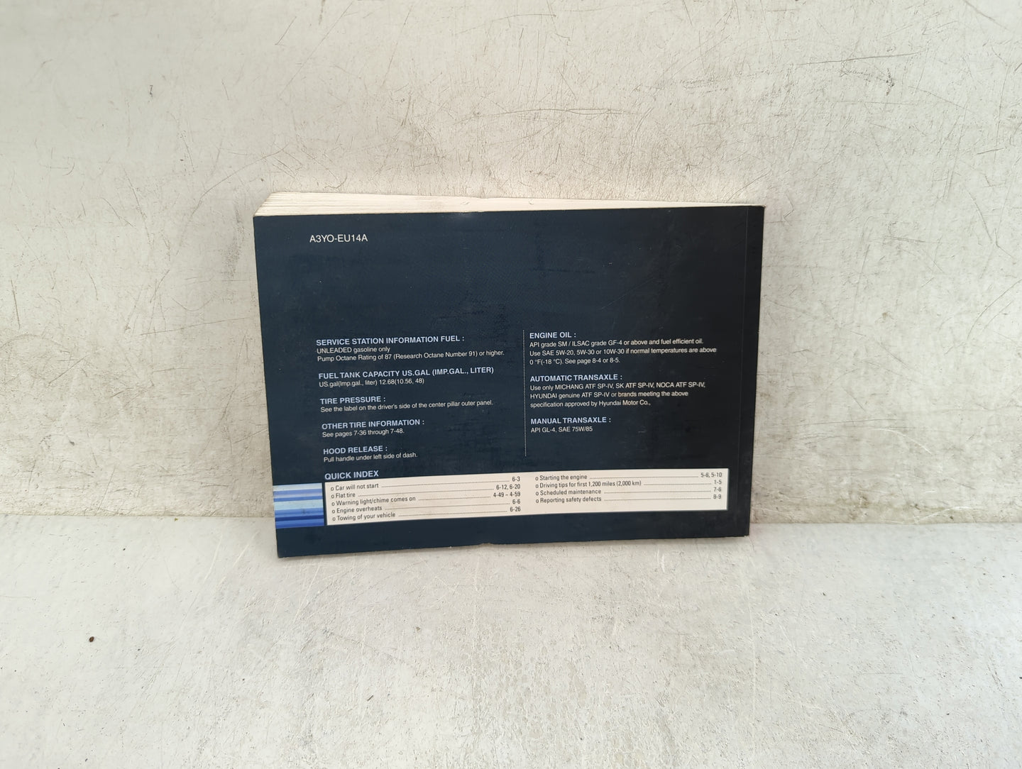 0 Hyundai Elantra Owners Manual Book Guide OEM Used Auto Parts - Oemusedautoparts1.com