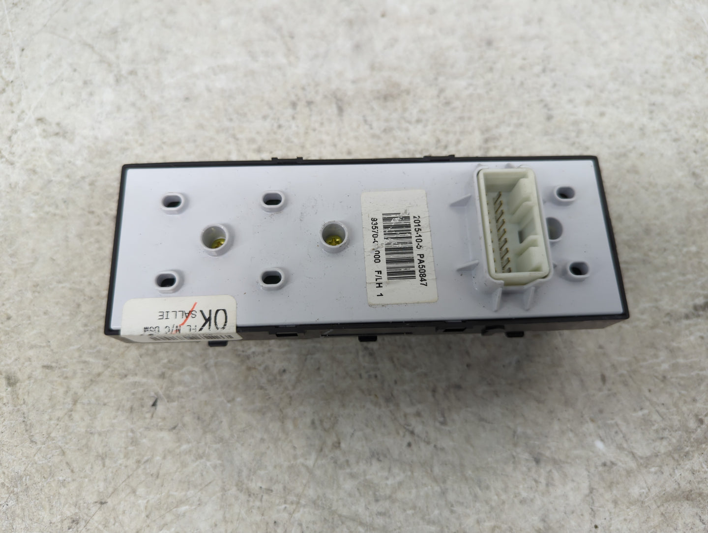 2015-2019 Hyundai Sonata Master Power Window Switch Replacement Driver Side Left Fits Fits 2015 2016 2017 2018 2019 OEM Used