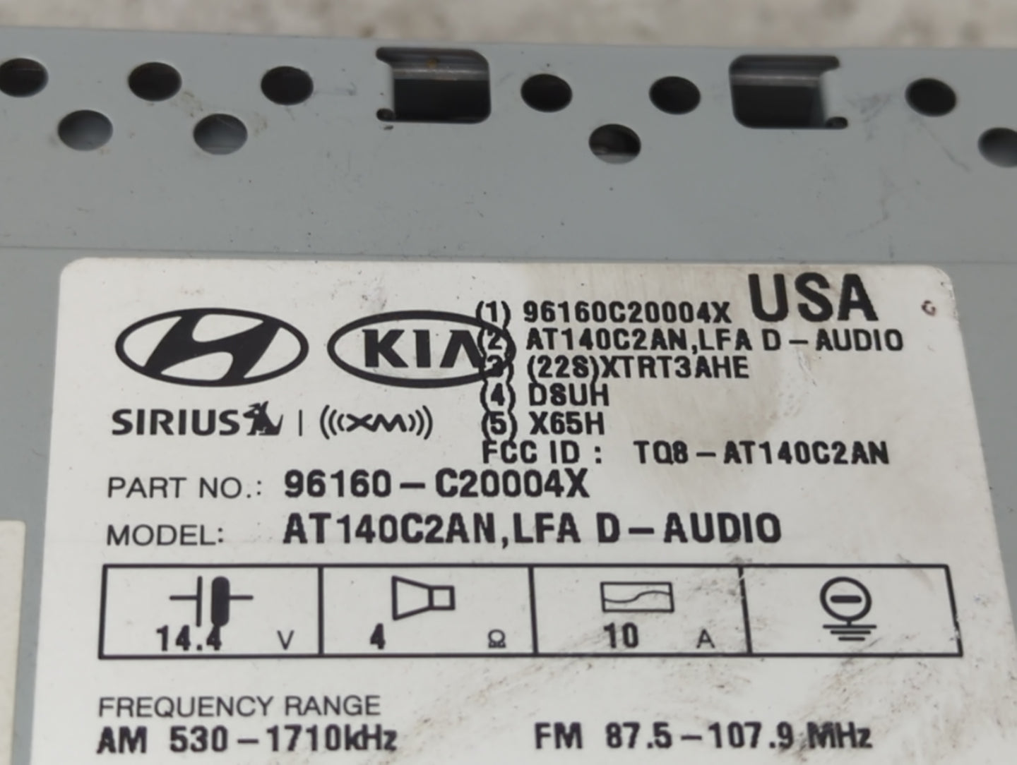 2016-2017 Hyundai Sonata Radio AM FM Cd Player Receiver Replacement Fits Fits 2016 2017 OEM Used Auto Parts - Oemusedautopar