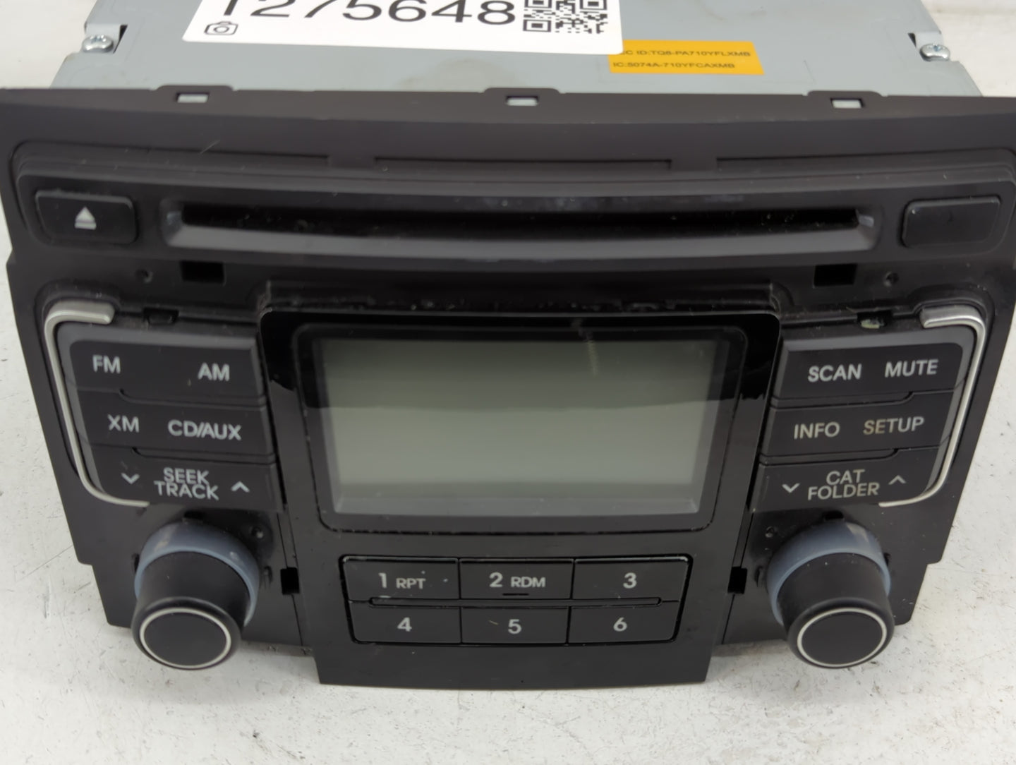 2011 Hyundai Sonata Radio AM FM Cd Player Receiver Replacement P/N:96180-3Q000 Fits OEM Used Auto Parts - Oemusedautoparts1.