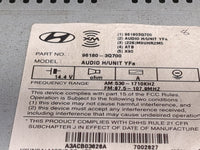 2013-2014 Hyundai Sonata Radio AM FM Cd Player Receiver Replacement Fits 2013 2014 OEM Used Auto Parts - Oemusedautoparts1.c