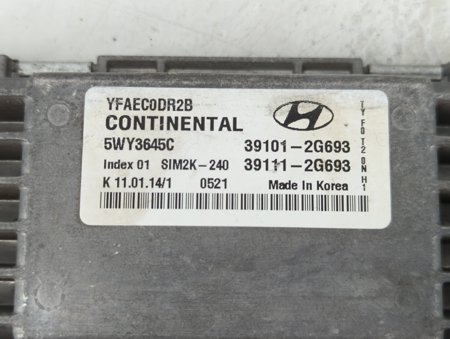 2011-2014 Hyundai Sonata PCM Engine Control Computer ECU ECM PCU OEM P/N:39101-2G692 39111-2G690 Fits Fits 2011 2012 2013 20