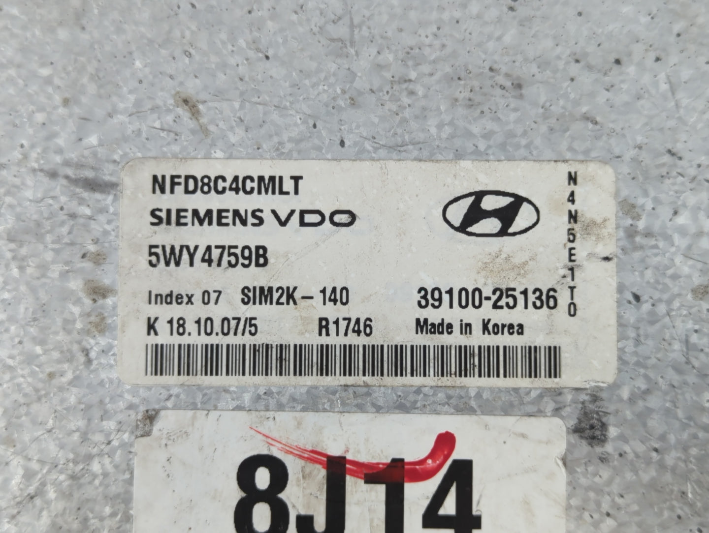 2006-2008 Hyundai Sonata PCM Engine Control Computer ECU ECM PCU OEM Fits OEM Used Auto Parts - Oemusedautoparts1.com