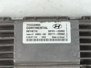 2011-2014 Hyundai Sonata PCM Engine Control Computer ECU ECM PCU OEM P/N:39101-2G662 Fits Fits 2011 2012 2013 2014 OEM Used Auto Parts
