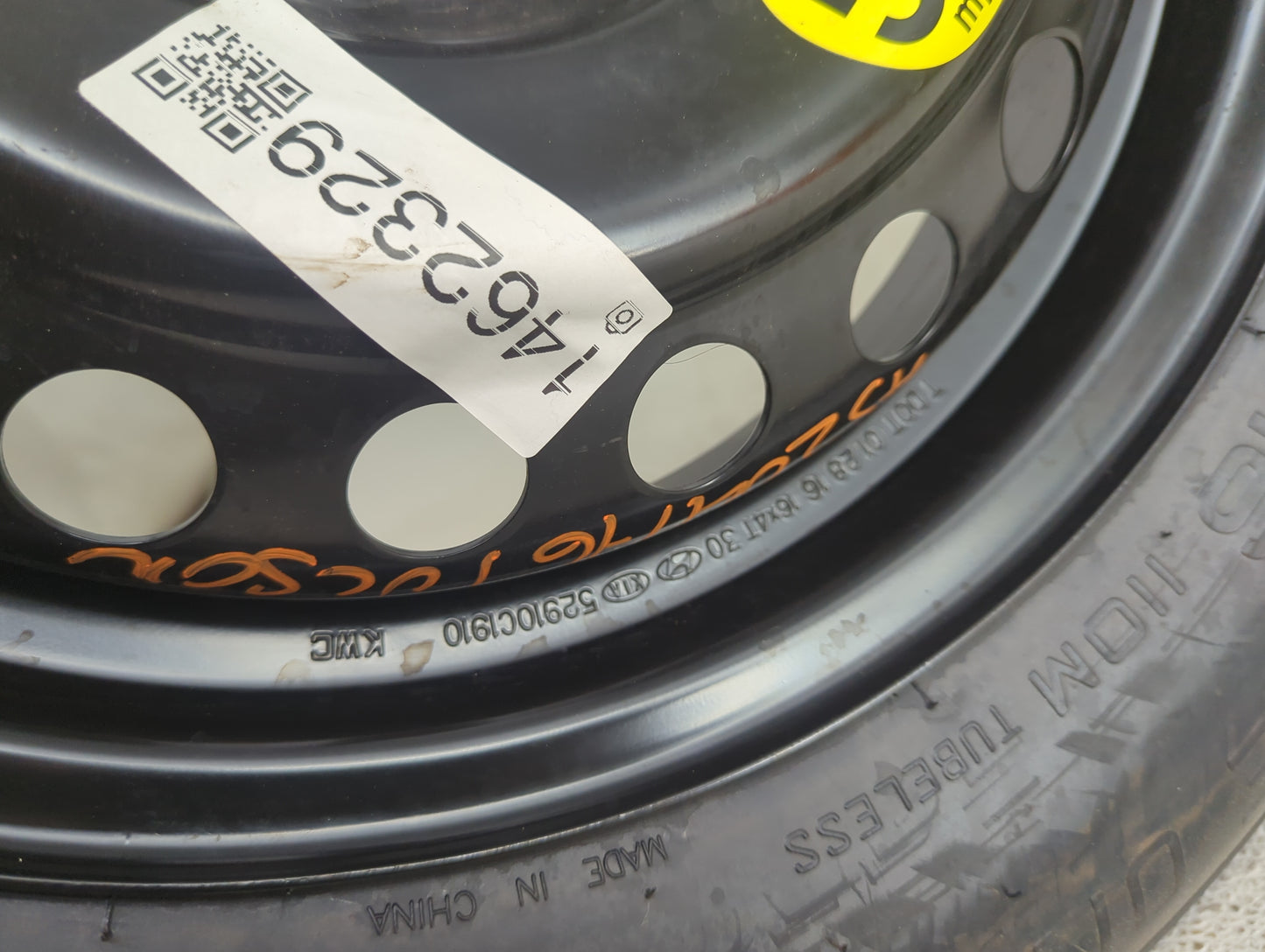 2016-2021 Hyundai Tucson Spare Donut Tire Wheel Rim Oem 1462329 - Oemusedautoparts1.com