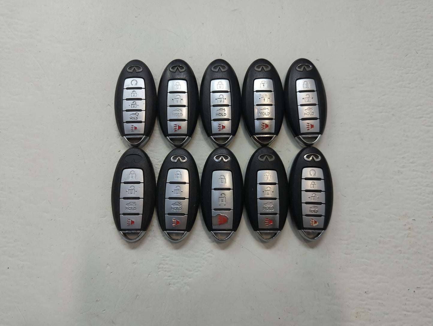 Lot of 10 Infiniti Keyless Entry Remote Fob KR5S180144014 | CWTWB1U787 - Oemusedautoparts1.com