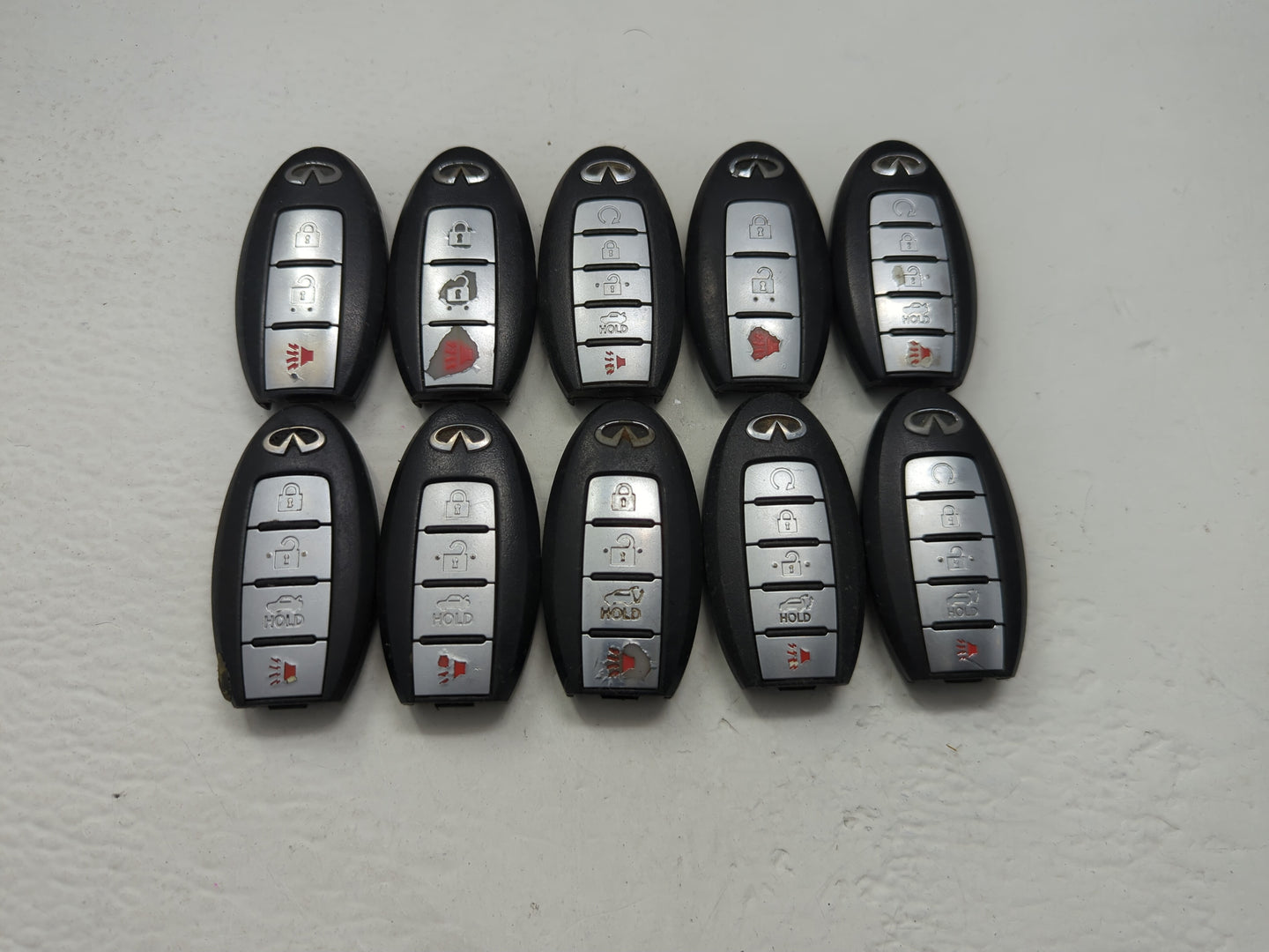 Lot of 10 Infiniti Keyless Entry Remote Fob KR5S180144014 | KR55WK49622 - Oemusedautoparts1.com