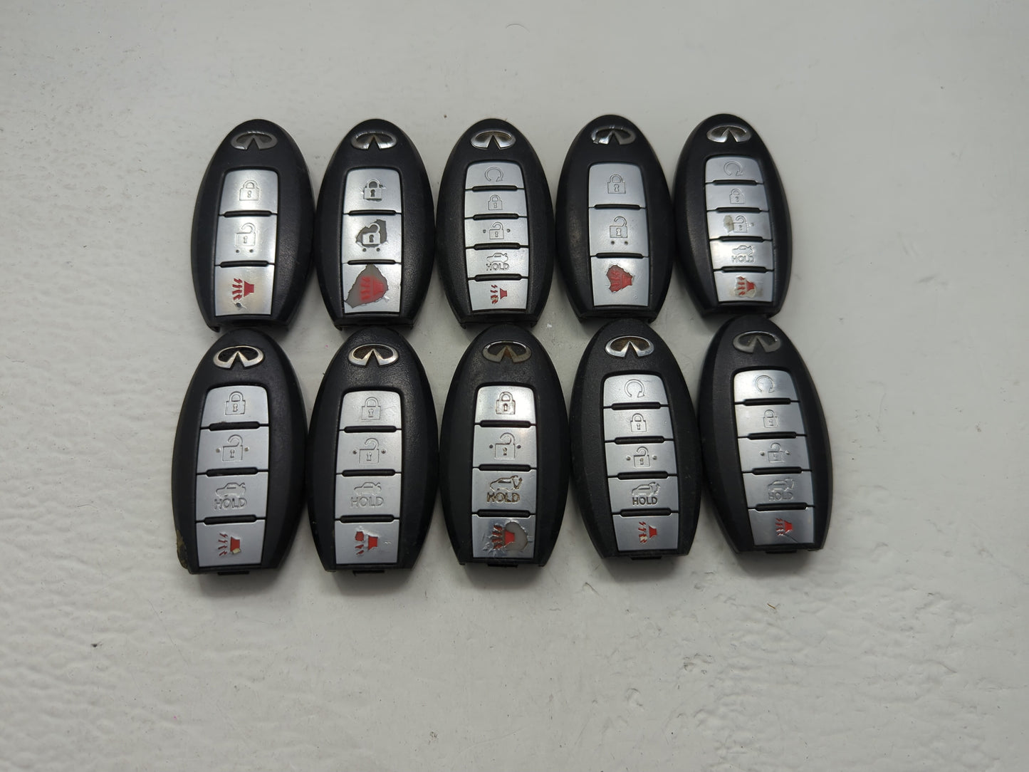 Lot of 10 Infiniti Keyless Entry Remote Fob KR5S180144014 | KR55WK49622 - Oemusedautoparts1.com